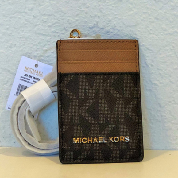 michael kors lanyard id holder